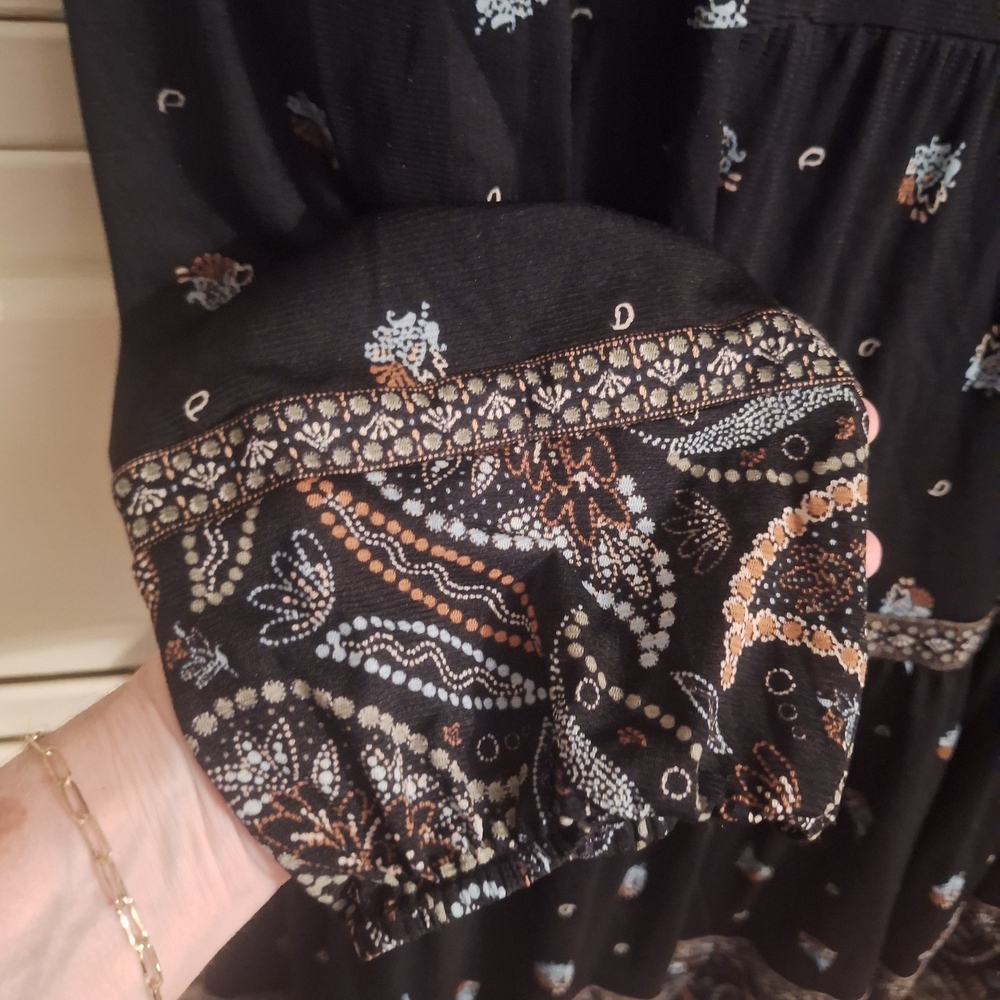 Style & Co. Black Paisley Midi Dress - Picture 7 of 7